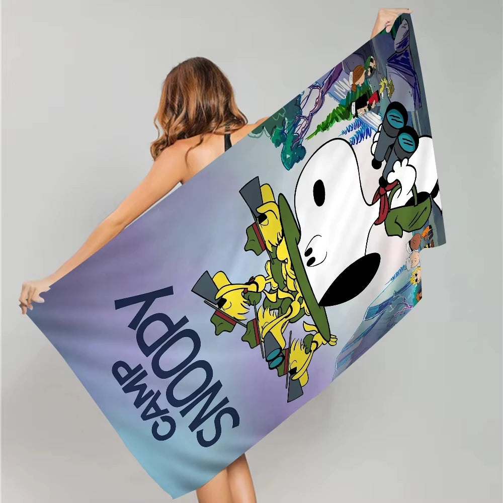 Cartoon Beagle-Inspired Microfibre Beach Towel