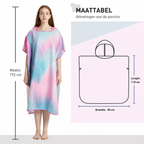 Sneldrogende Microvezel Poncho met Capuchon – Pastel Koraal