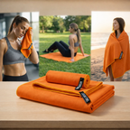 Microfibre Towel – 3-Piece Set Orange
