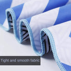 Dubbelzijdige Sneldrogende Microvezelstrandhanddoek met Geometrische Print