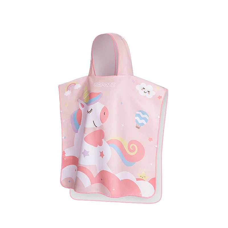Children’s Hooded Towel – Quick-Dry Microfibre Bath Poncho for Kids