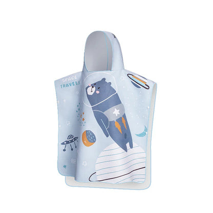Children’s Hooded Towel – Quick-Dry Microfibre Bath Poncho for Kids