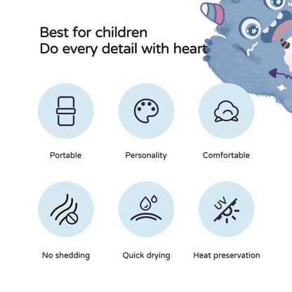 Children’s Hooded Towel – Quick-Dry Microfibre Bath Poncho for Kids