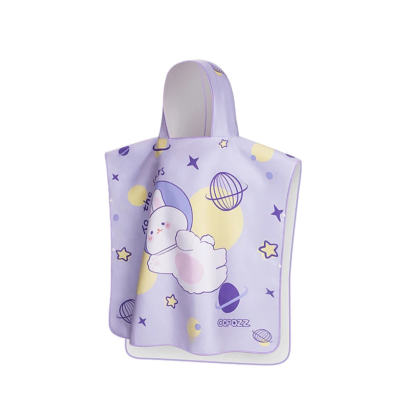 Children’s Hooded Towel – Quick-Dry Microfibre Bath Poncho for Kids