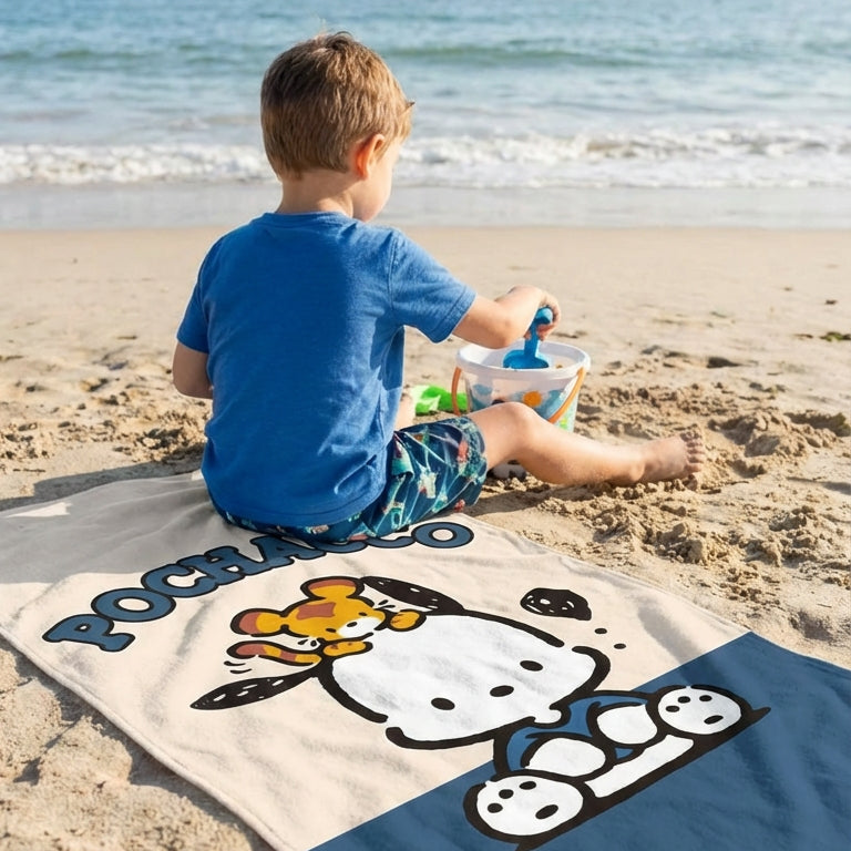 puppy print microfibre beach towel quick dry travel towel