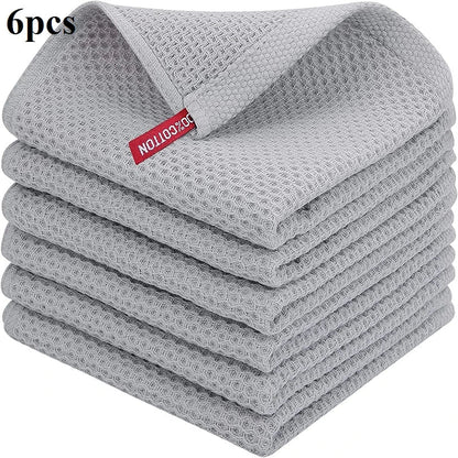 6-Pack Kitchen Dishcloths – Silver Grey