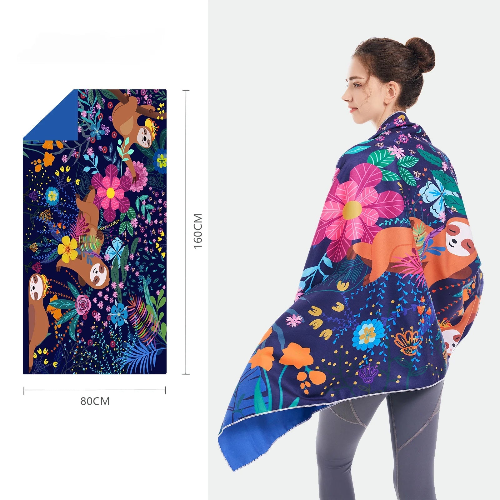 colorful printed towel microfibre beach towel design detail quick dry lightweight