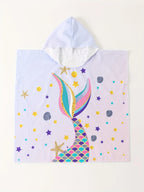 Kids Hooded Microfiber Beach Towel – Mermaid