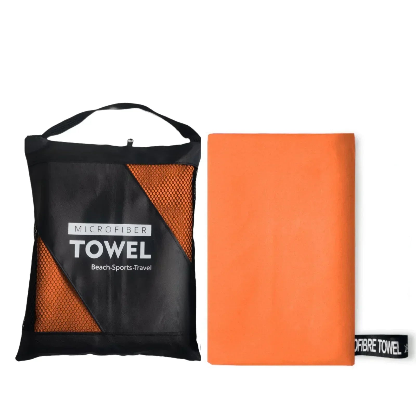 orange microfibre sports towel quick dry gym towel