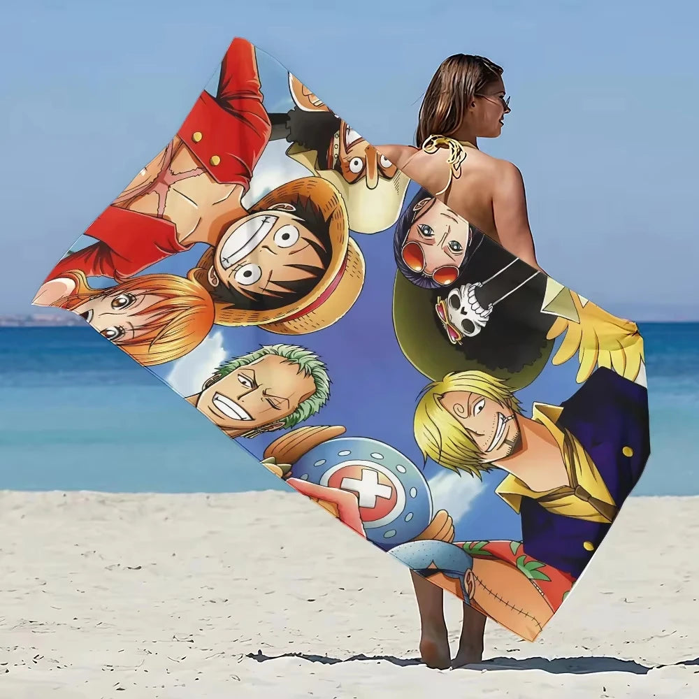 Anime Pirate Microfibre Beach Towel - Sunny Vibes