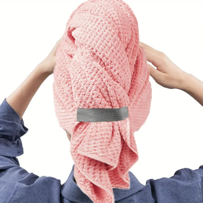 pink microfibre hair towel wrap quick dry hair towel