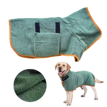 Pet Bathrobe – Quick-Dry Dog Towel Coat for Full Body Drying (XS–XL Sizes)