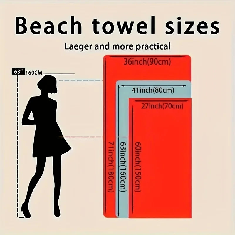 SunVibe Oversized Microfiber Beach Towel – Sand Free