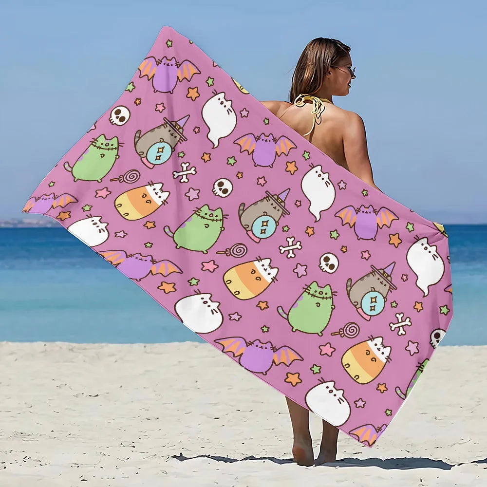 Cute Cats Microfibre Beach Towel - Halloween Fun