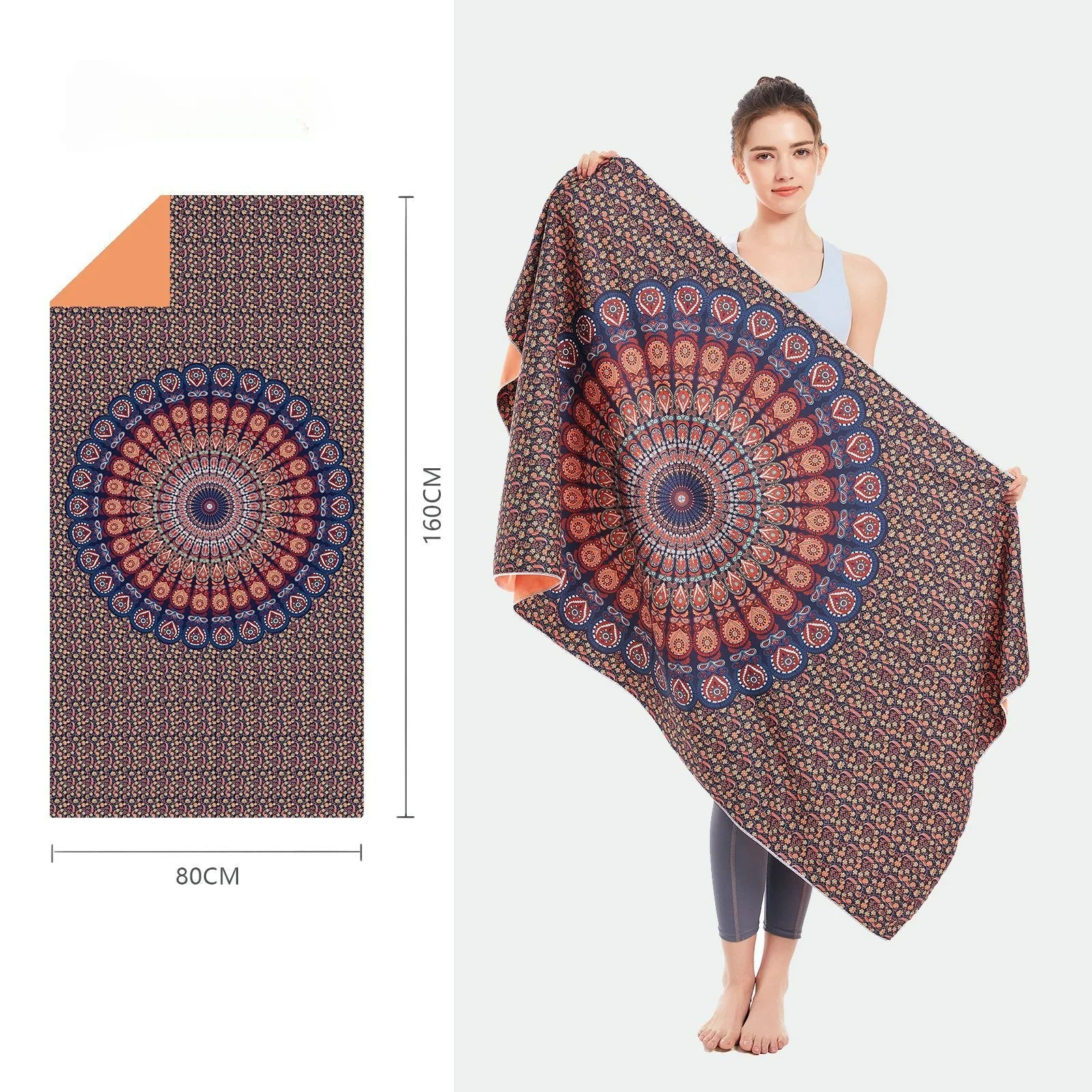 colorful printed towel microfibre beach towel design detail quick dry lightweight
