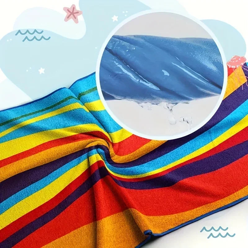 Beach towel made from quick-dry microfibre – lightweight, compact and perfect for travel, swimming or gym