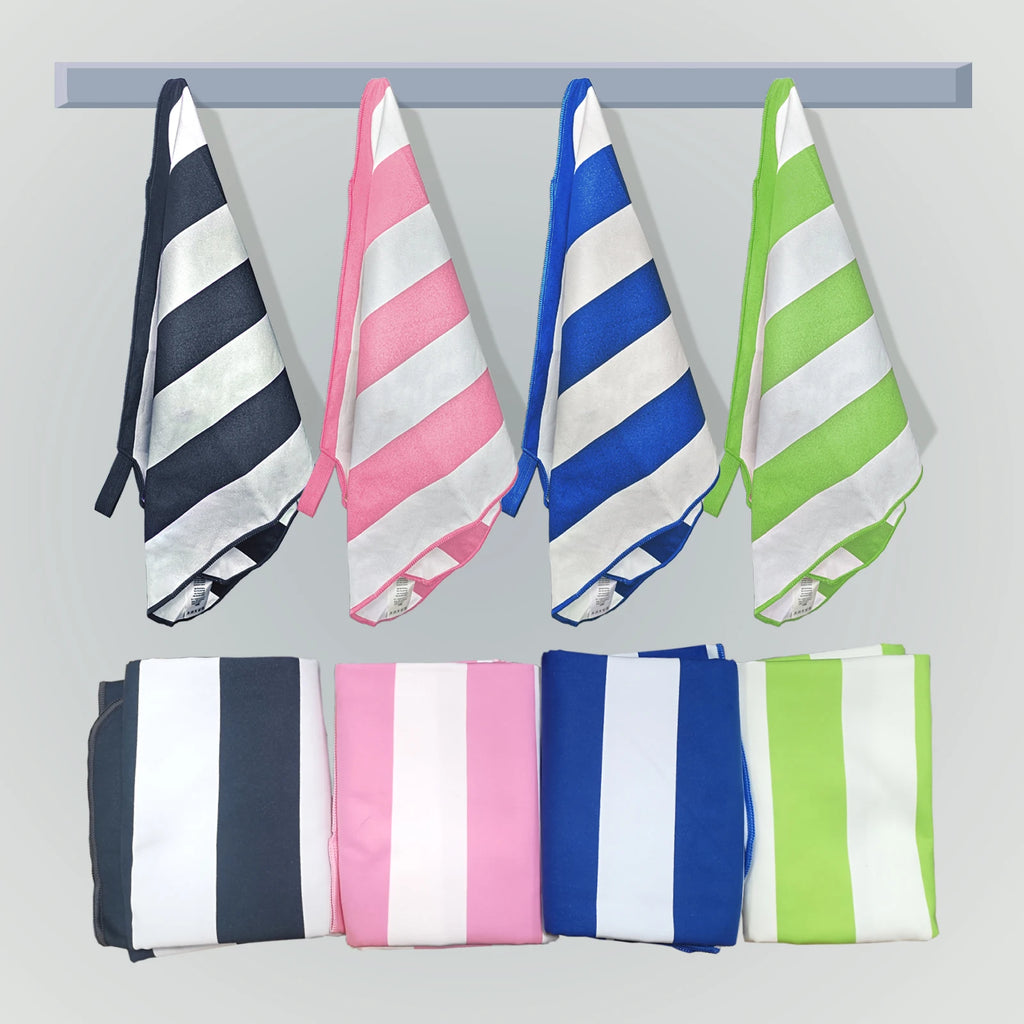 striped towel color options microfibre quick dry beach towel multiple colors