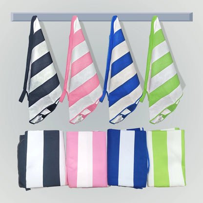 2-Piece Striped Microfibre Quick-Dry Towel