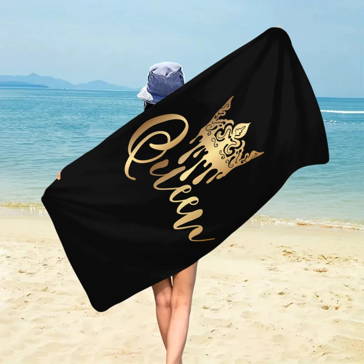Microfibre Beach Towel – King & Queen Design