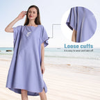 microfibre changing robe features hooded design quick dry lightweight unisex robe