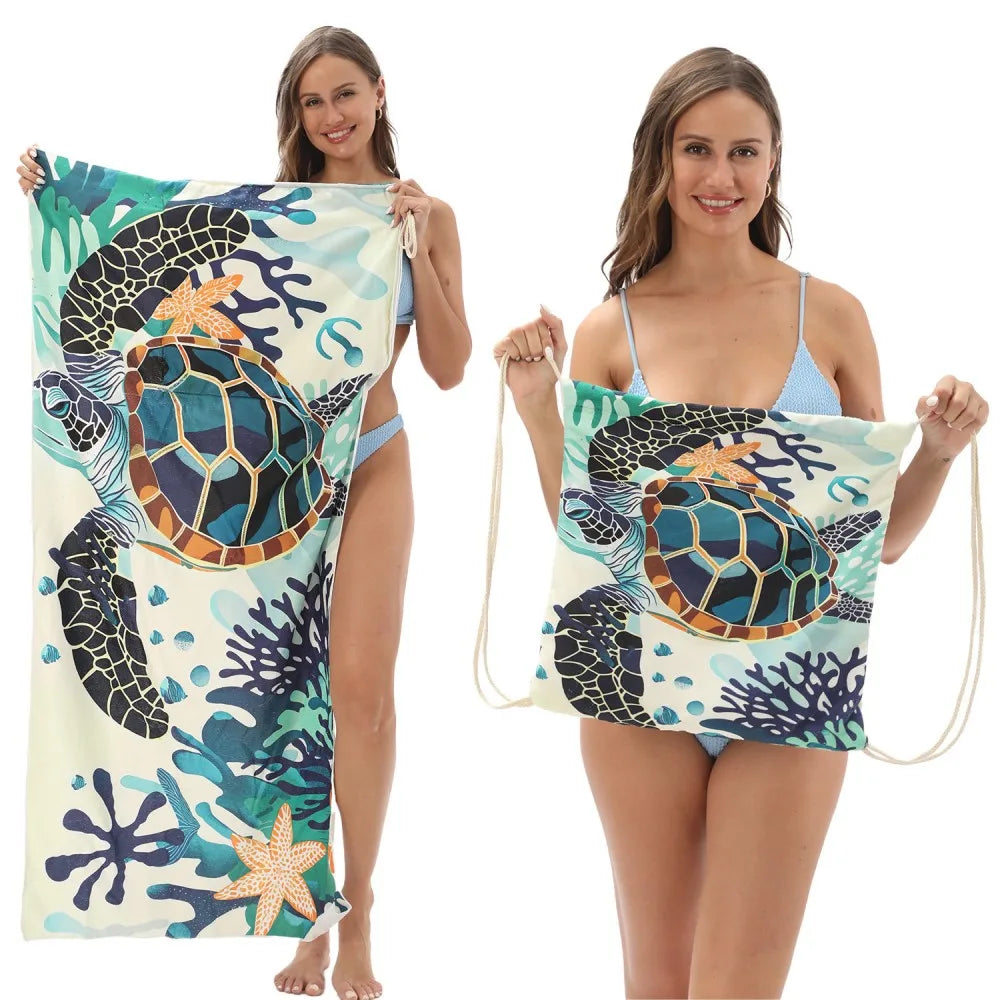 Microfibre Beach Towel Backpack