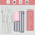 2-Piece Striped Microfibre Quick-Dry Towel