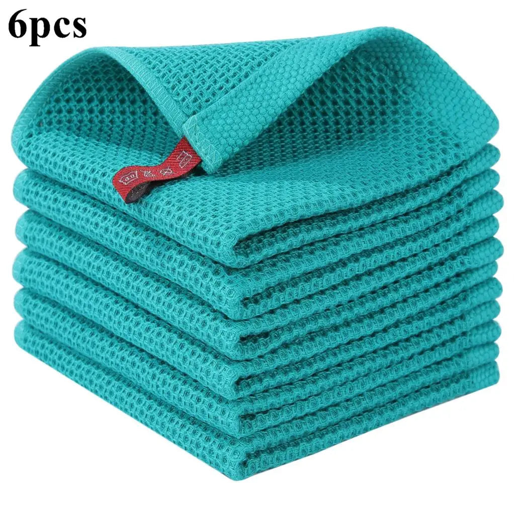 6-Pack Kitchen Dishcloths – Aqua Teal