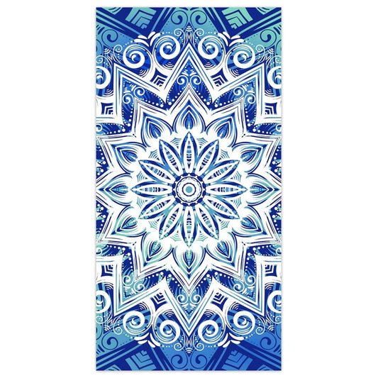 Mandala Blue Microfibre Towel – Quick‑Dry, Sand‑Free, Lightweight