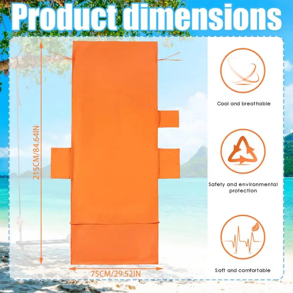 Beach Chair Cover Towel – Quick‑Dry Microfibre, Secure Pockets
