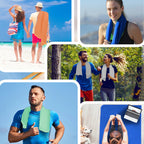 microfibre towel set lifestyle gym travel collage use cases