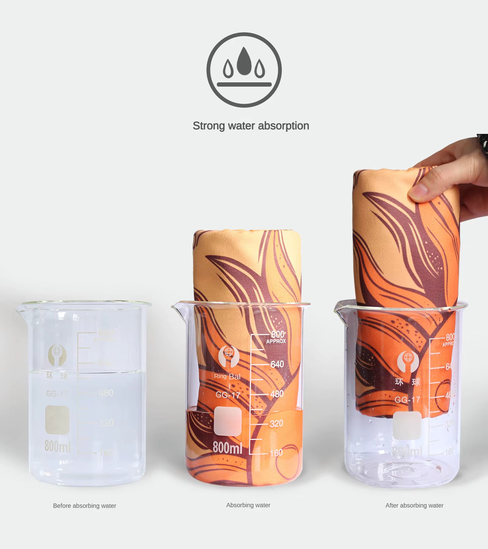 microfibre towel double sided printed towel product presentation
