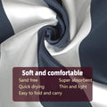 2-Piece Striped Microfibre Quick-Dry Towel