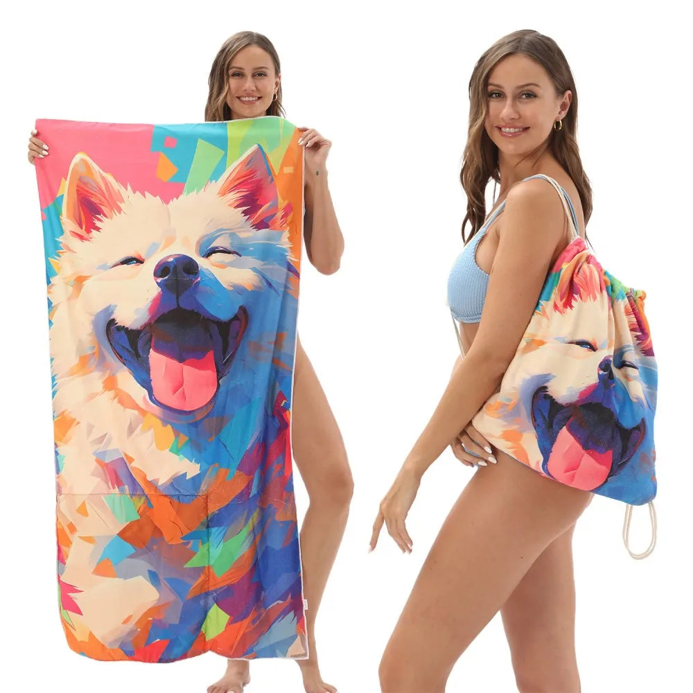 Microfibre Beach Towel Backpack