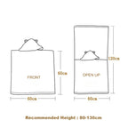 kids hooded towel size chart children towel dimensions guide