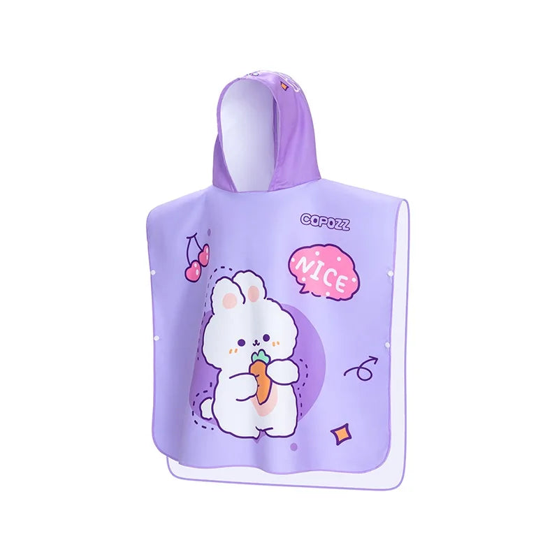 Children’s Hooded Towel – Quick-Dry Microfibre Bath Poncho for Kids