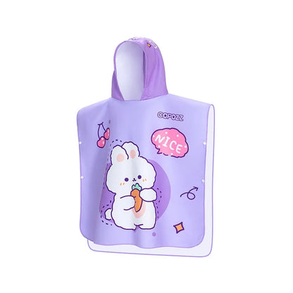Children’s Hooded Towel – Quick-Dry Microfibre Bath Poncho for Kids