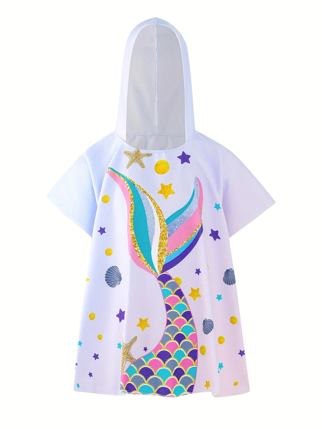 Kids Hooded Microfiber Beach Towel – Mermaid