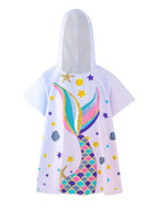 Kids Hooded Microfiber Beach Towel – Mermaid