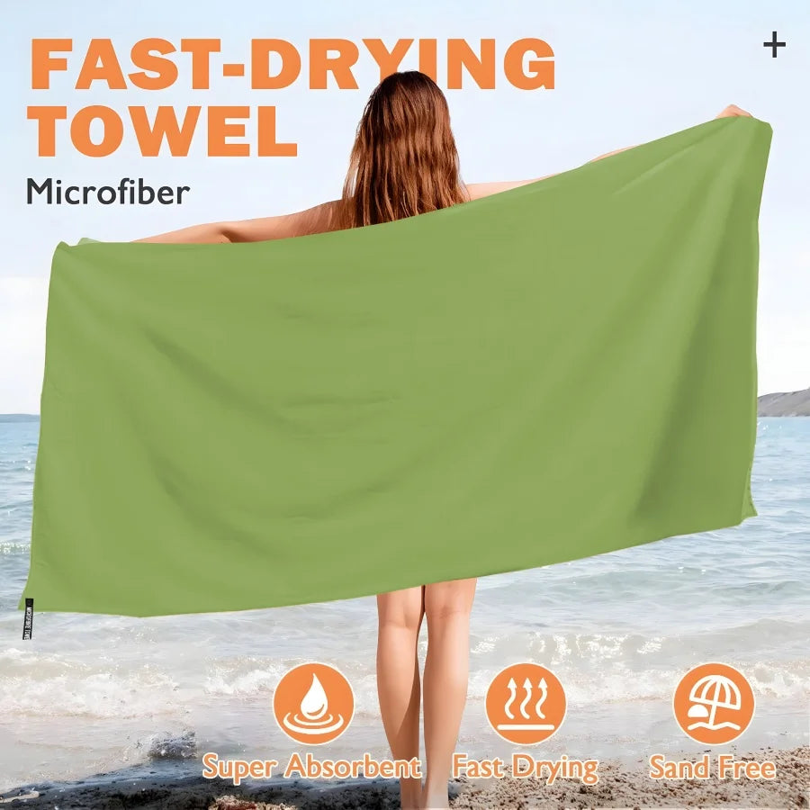 Oversized Quick-Dry Microfiber Beach Towel