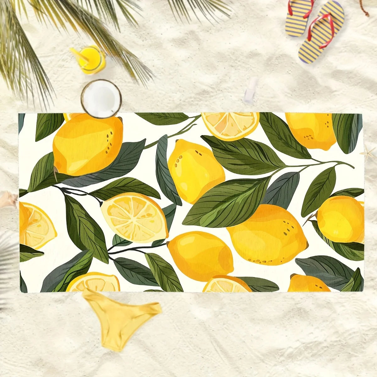 Lemon Coast Microfiber Beach Towel – Sand Free
