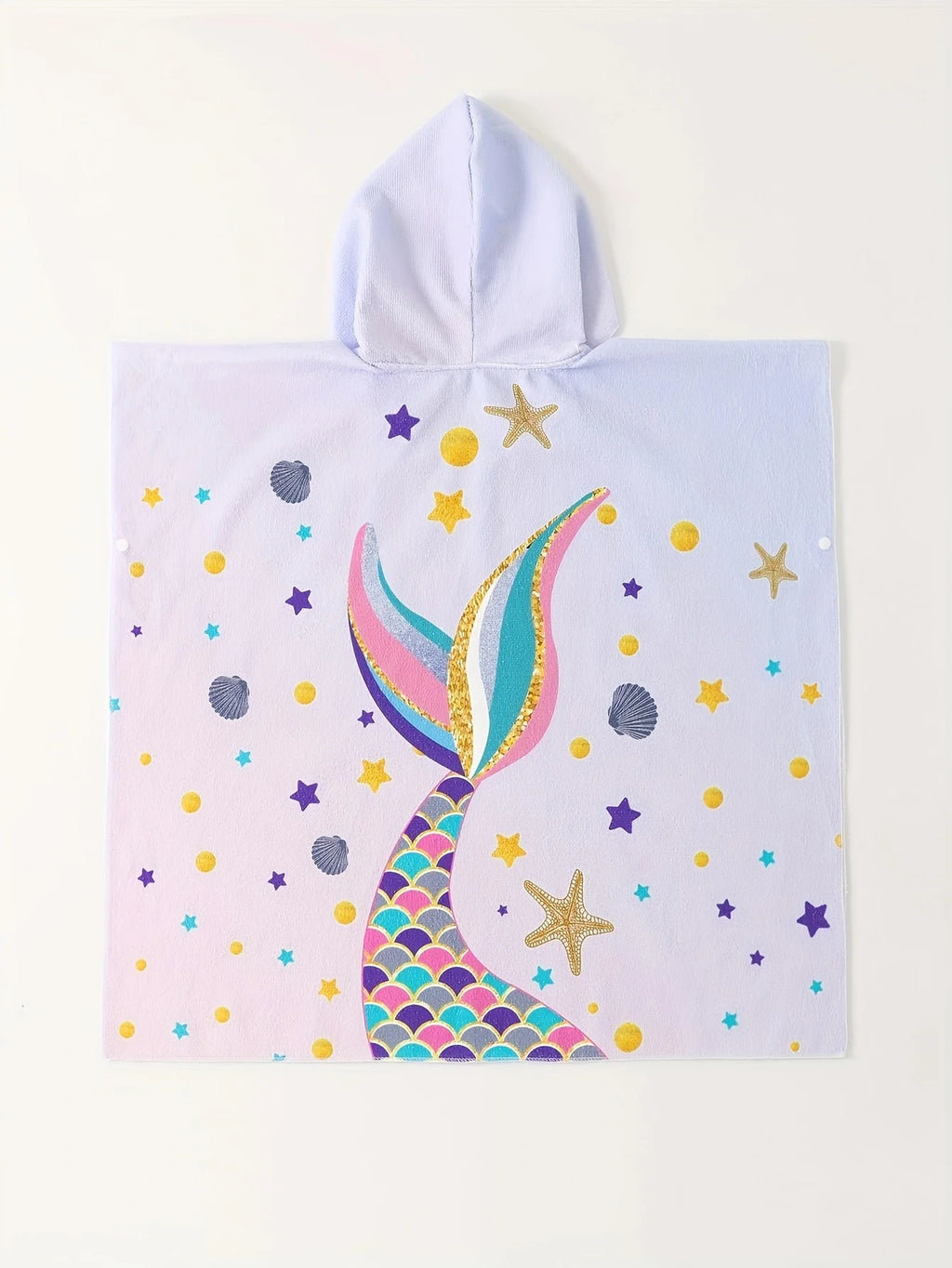Kids Hooded Microfiber Beach Towel – Mermaid