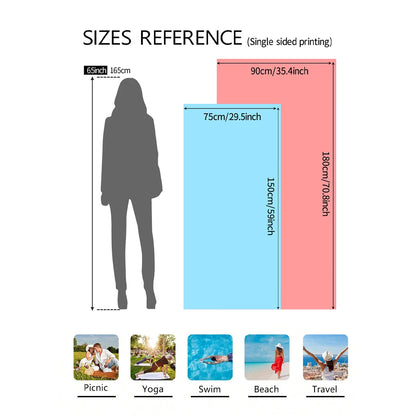 Microfibre Beach Towel – King & Queen Design