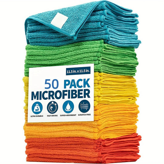 Microfibre Dishcloths – Ultra Absorbent, Quick-Drying & Reusable (30×30 cm) - 50 pieces