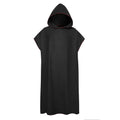 Middernacht Zwarte BeachFlow poncho met capuchon voor strand en zwembad