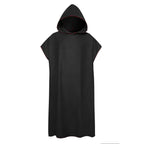 Middernacht Zwarte BeachFlow poncho met capuchon voor strand en zwembad