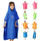 kids microfibre swim poncho available colours