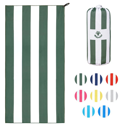 Premium Striped Quick‑Dry Microfibre Towel – Style, Performance, Adventure‑Ready