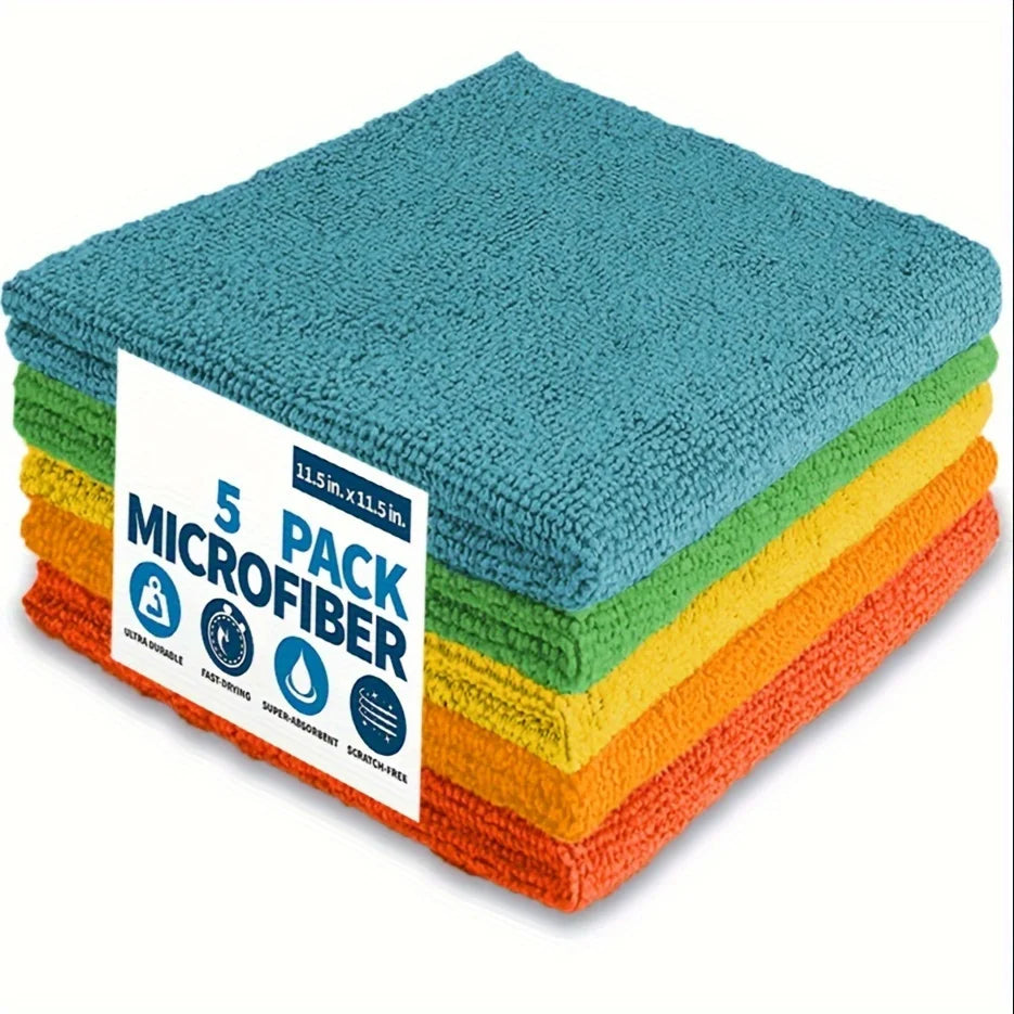 Microfibre Dishcloths – Ultra Absorbent, Quick-Drying & Reusable (30×30 cm) - 5 pieces