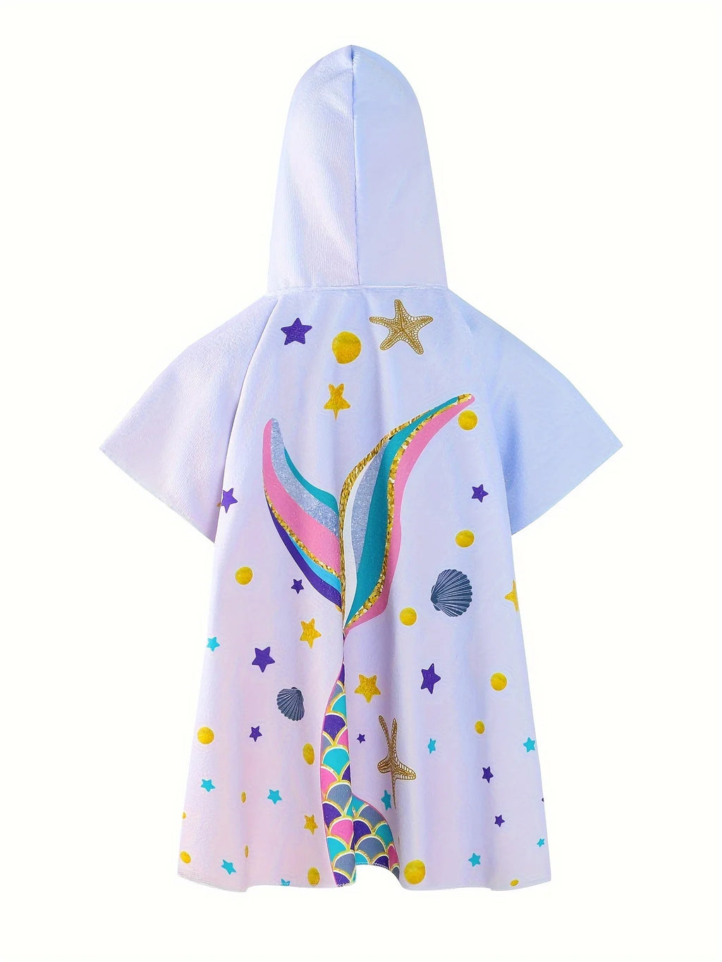 Kids Hooded Microfiber Beach Towel – Mermaid