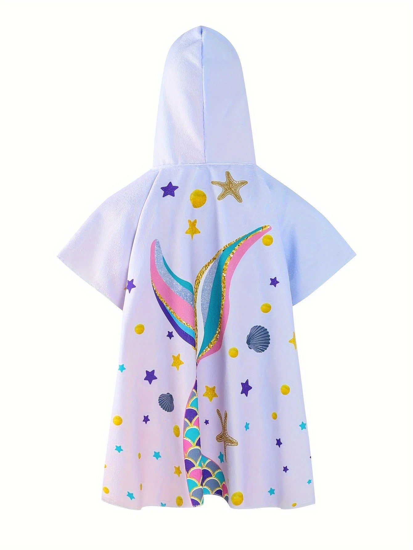 Kids Hooded Microfiber Beach Towel – Mermaid
